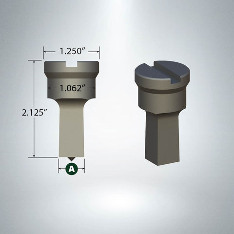 F16 Square Punch with 1/4" x 1/8" Single Keyway